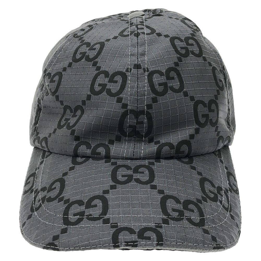 Gucci Baseball Cap Hat Polyester Gray